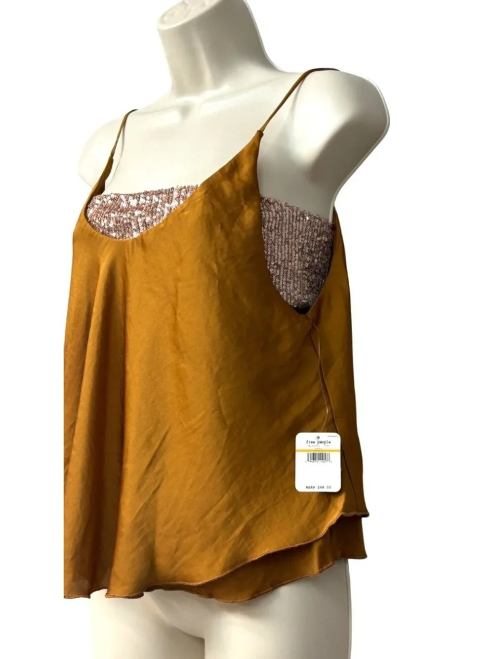 Free People Turn It On Camisole, Amber, Size S